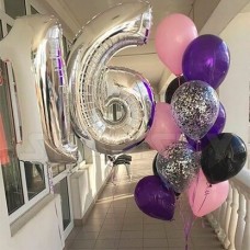 Композиция из шаров на 16 лет