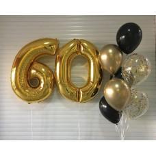 Букет из гелиевых шариков Любимый мужчина на 60 лет